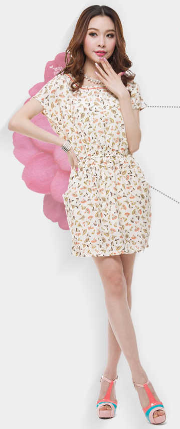 香菇秀 时尚女装 雪纺裙子图片1